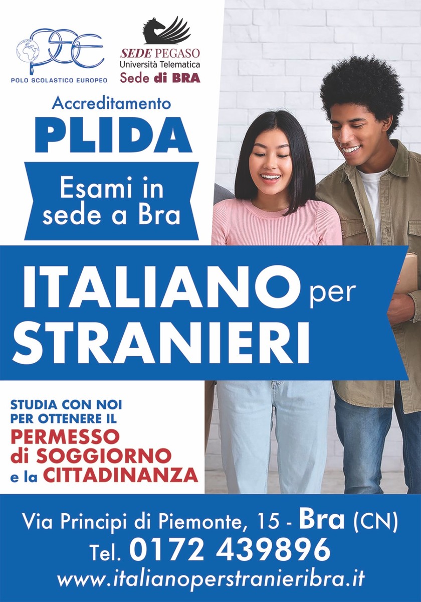 Italiano per stranieri: Bra prima sede d'esame in provincia per ottenere il  permesso di soggiorno e la cittadinanza italiana 