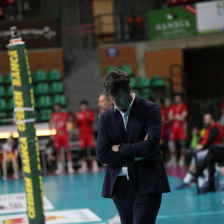 Matteo Battocchio durante una fase di gioco contro la Kemas Lamipel Santa Croce (Foto: Margherita Leone)