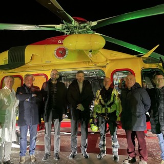 Inaugurato l'elisoccorso notturno degli ospedali di Mondovì e Verduno [FOTO E VIDEO]