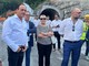 In foto Alberto Cirio, l'assessore Marco Gallo, la sindaca Manassero e il presidente della Provincia Luca Robaldo al cantiere del Tenda la scorsa estate