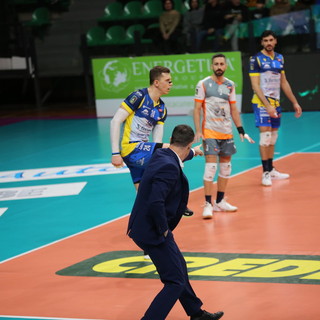 Matteo Battocchio durante la partita con Fano (Foto Beatrice Bramardi)