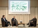 Da destra Carlo Petrini, Fabio Bailo e Marco Garbaccio durante la presentazione