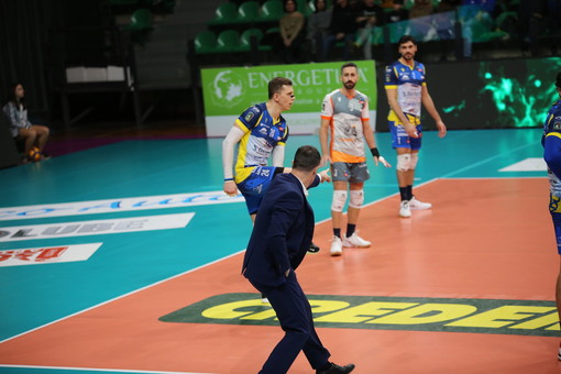 Matteo Battocchio durante la partita con Fano (Foto Beatrice Bramardi)