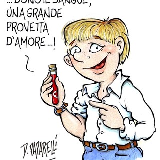 La Giornata mondiale del donatore di sangue nella vignetta di Danili Paparelli