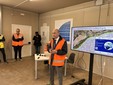 Alcuni momenti del sopralluogo tenuto questa mattina sul cantiere dell'autostrada Asti-Cuneo grazie all'iniziativa di Itinera, Confindustria Piemonte e Confindustria Cuneo