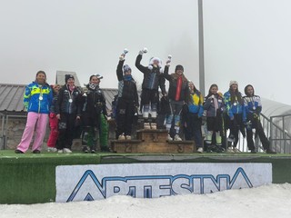 Le foto delle premiazioni dello Slalom del Trofeo Peira Impianti ad Artesina (per gentile concessione del Mondolè Ski Team Artesina)