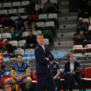 Matteo Battocchio durante la partita di Reggio Emilia (Foto Beatrice Bramardi)