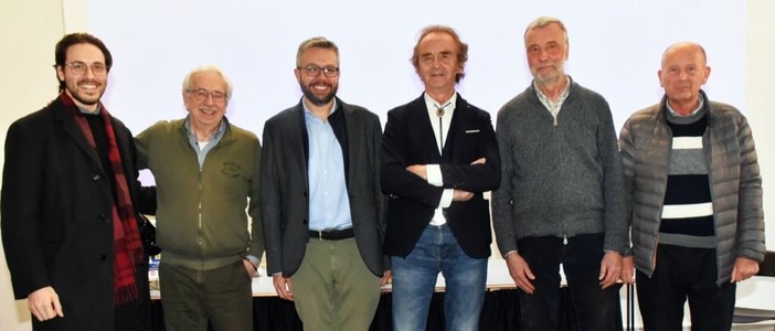 Da sinistra Marco Basso, Angelino Fasano, Fabio Bailo, Tino Gerbaldo, Roberto Tibaldi e Bruno Risso (foto di Pino Cremarossa)