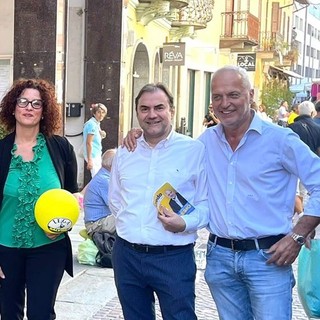 Nella foto sopra il senatore Giorgio Maria Bergesio con il segretario di sezione Lega Federico Gregorio e il consigliere comunale Giuliana Mossino.