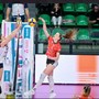 Tessa Polder, premiata MVP del match, in azione contro Bergamo