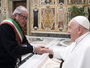 Il sindaco Mario Marone con Papa Francesco