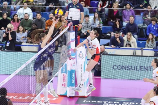 Anna Dodson in azione nel match contro Milano