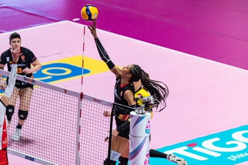 Wilma Salas, premiata MVP del match in azione