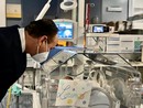 Il governatore Cirio in visita al neonato (Facebook)