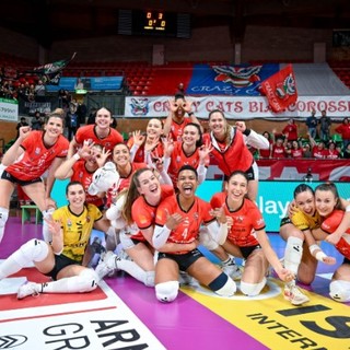 Le ragazze della Honda Olivero Cuneo dopo la vittoria (foto di Danilo Ninotto)