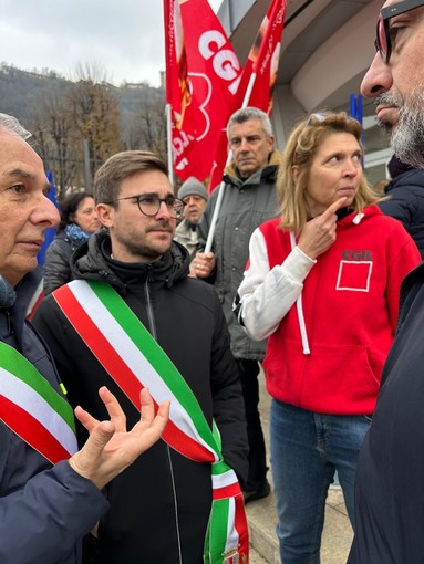 Il sindaco di Alba Alberto Gatto ha partecipato alla mobilitazione sul sito di Santa Vittoria d'Alba