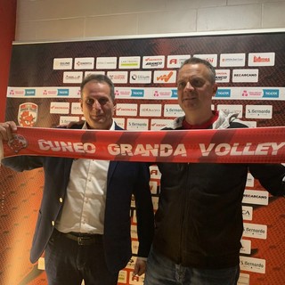 Il presidente di Cuneo Granda Volley Emilio Manini con l'allenatore Stefano Micoli