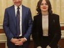 Il ministro dell'Agricoltura Francesco Lollobrigida e Federica Barbero Invernizzi (Inalpi)