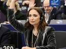 Gianna Gancia durante un intervento all'europarlamento