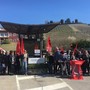 Una protesta sindacale alla sede Giordano Vini di Valle Talloria (archivio)