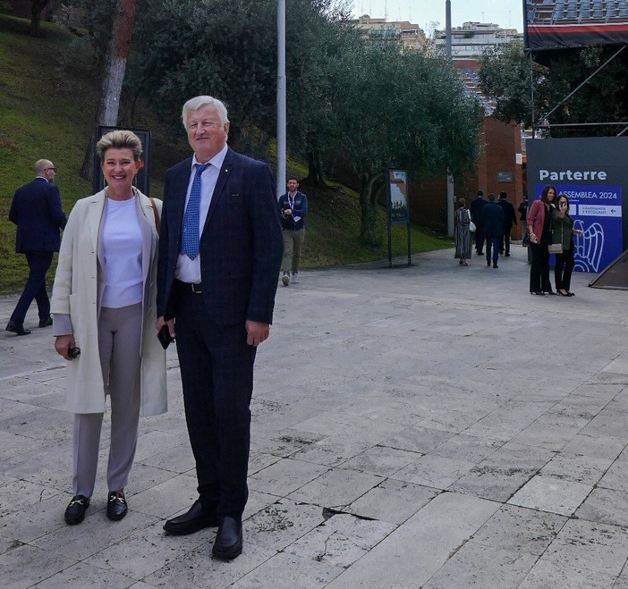 Il direttore generale Giuliana Cirio con il presidente Mariano Costamagna a Roma