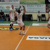 Nessun punto per Cuneo a Grottazzolina, ma gli uomini di Battocchio hanno dimostrato carattere reagendo ad una situazione molto complicata (Foto: M&amp;G Scuola Pallavolo Grottazzolina)