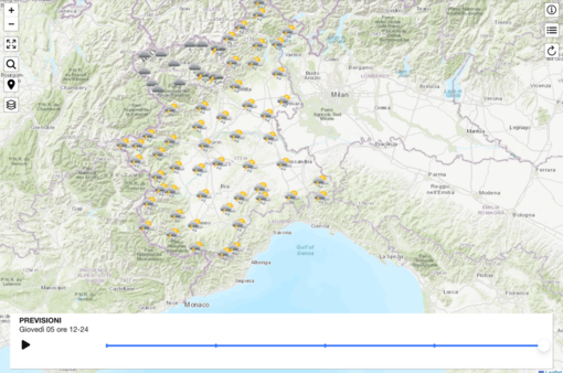 La previsione di Arpa per la giornata di giovedì 5 settembre