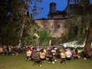 L'ultimo tramonto d'estate nel parco del castello della manta