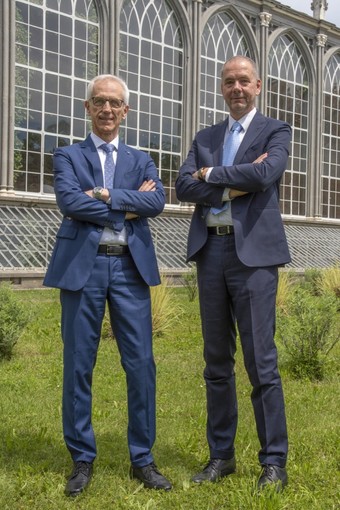 Giovanni Claudio Olivero e Marco Carelli, presidente e direttore generale di Banca di Cherasco