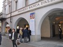 Palazzo Banca d'Alba, sede dell'istituto langarolo, in una foto d'archivio