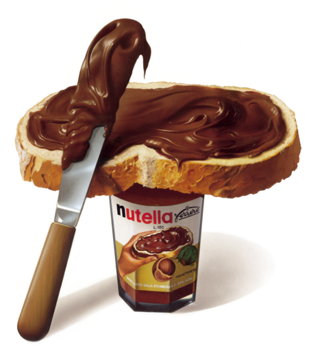 Un'immagine del primo bicchiere di Nutella. La sua produzione iniziò ad Alba nell'aprile 1964