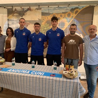 I tre nuovi giocatori di Cuneo Volley alla conferenza stampa di presentazione