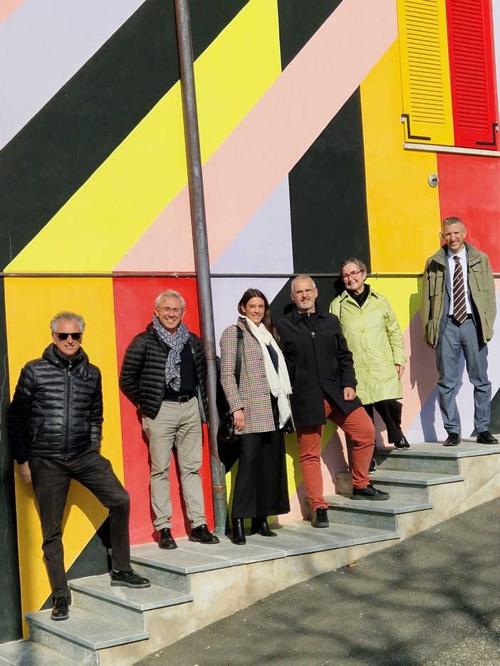 Massimo Pelisseri, Alessandro Pelisseri, Gaia Frunzio (Presidente del Rotary Club Alba), Mauro Andriano (sindaco di Roddino), Paola Ferrero, Paolo Fortuna