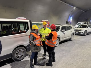 Il sopralluogo al tunnel di Tenda