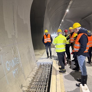 Il sopralluogo al tunnel di Tenda