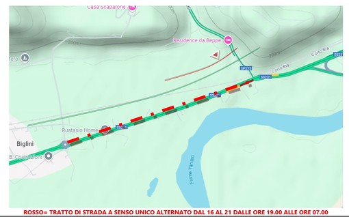 Una settimana di senso unico alternato in zona Piana Biglini ad Alba