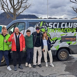 Sci club Entracque, Scarfì Ginevra, Audisio Matteo, Carignano Pietro e Audisio Francesco alla finale Nazionale del trofeo &quot;Pinocchio sugli sci&quot;