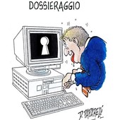 Spionaggi e dossieraggi on-line nella vignetta di Danilo Paparelli