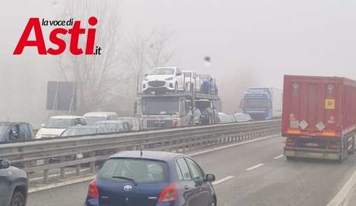 Tangenziale di Asti bloccata all'altezza del restringimento per il cantiere