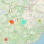 La mappa dei terremoti rilevati in Piemonte da Arpa negli ultimi trenta giorni