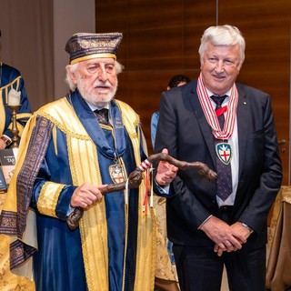 Il Gran Maestro Tomaso Zanoletti con Mariano Costamagna