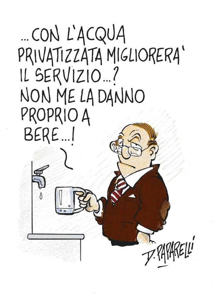 Acqua privatizzata? Non ce la danno a bere...