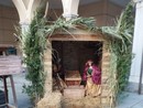 In foto la capanna del presepe allestito in via Principi, a Bra