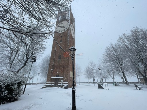 La nevicata a Mondovì