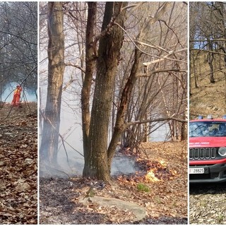 Sarà monitorato nella notte l'incendio boschivo sopra Chiusa di Pesio