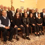 Padre Oreste insieme al maestro Beppe Tibaldi e la corale Sant’Agostino di Pocapaglia