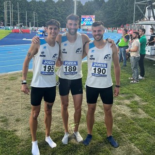 Andrea Cerrato, Lorenzo Mellano, Simone Demichelis . foto fidal piemonte