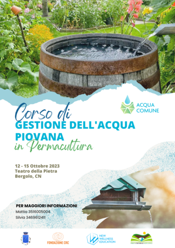 A Bergolo un corso di gestione dell'acqua piovana con proposte low-tech e permacultura