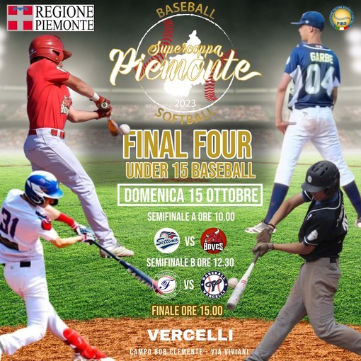 Baseball U15: Boves e Fossano alla final four di Supercoppa Piemonte