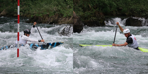 Ferrero e Fina del Granda Canoa Club al raduno della squadra nazionale junior